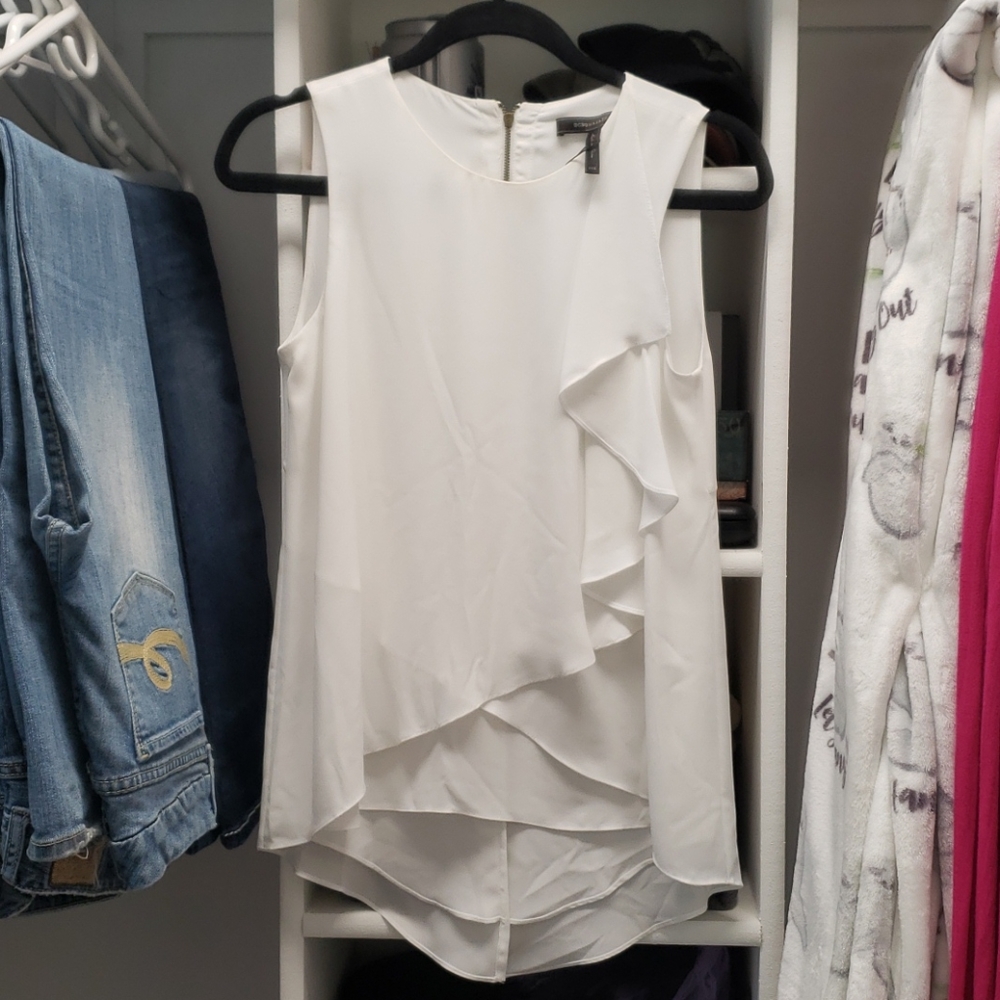 BCBGMAXAZRIA white dress top